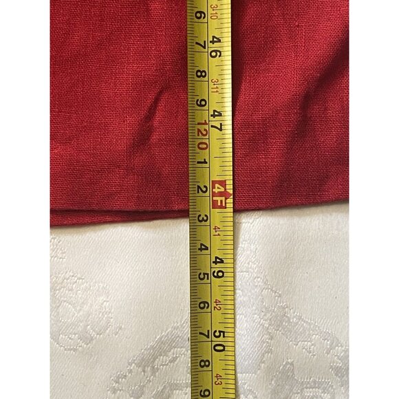 Halmode Petite Red Linen Rayon Maxi Size 14 Sleeveless Dress Side Slit - Picture 6 of 13